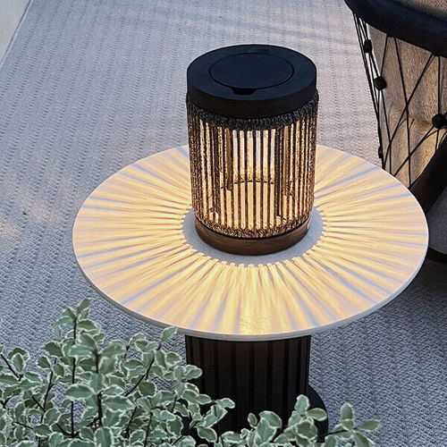 Lampada da tavolo - TINK062 - LES JARDINS - in corda / in teak / contemporanea