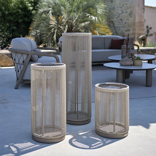 Lampada da pavimento - TECK065 - LES JARDINS - in alluminio / in corda / contemporanea