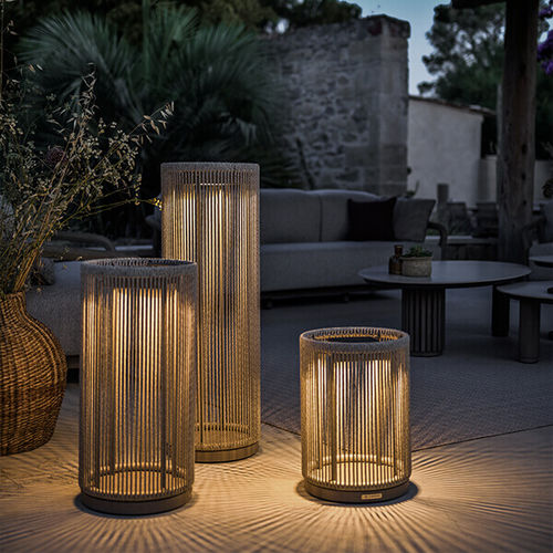 Lampada da pavimento - TECK066 - LES JARDINS - in alluminio / in corda / contemporanea
