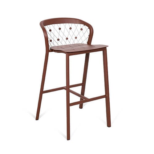 Sgabello da bar contemporaneo - TAB5512 - LES JARDINS - in alluminio / con supporto in alluminio / con 4 gambe