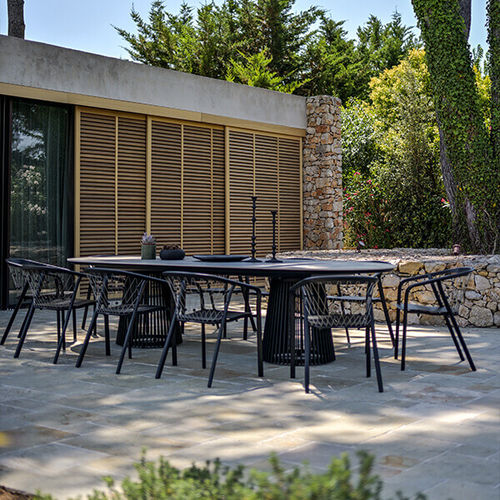 Tavolo contemporaneo - TA04550 - LES JARDINS - in alluminio / in ceramica / con supporto in alluminio
