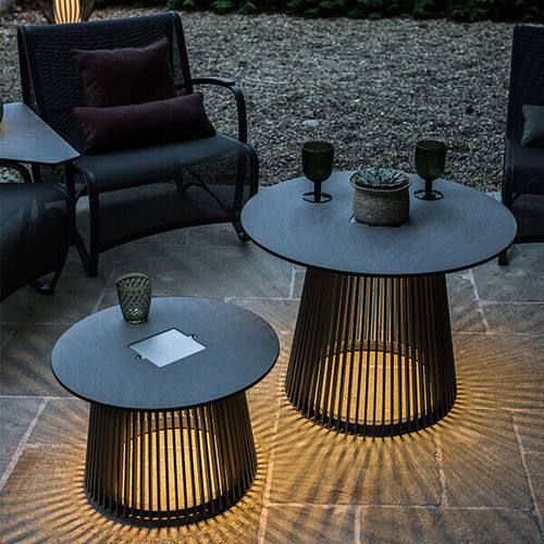 Tavolino basso contemporaneo - TA04540 - LES JARDINS - in acrilico / in alluminio / in vetro smerigliato
