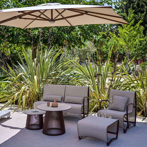 Tavolino basso contemporaneo - TA04543 - LES JARDINS - in acrilico / in alluminio / in vetro smerigliato