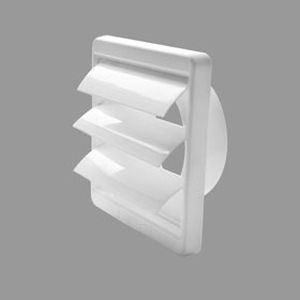 Griglia di ventilazione in plastica - 51791101 - Airflow Developments - quadrata / bianca