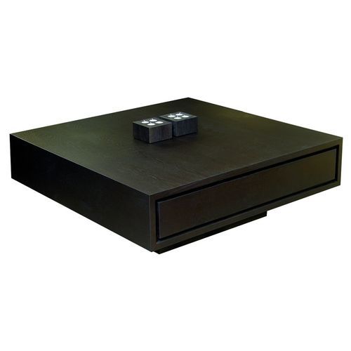 Tavolino basso contemporaneo - Banco - PH Collection - in legno / con supporto in acciaio / quadrato