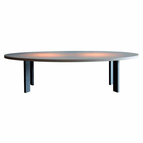 Tavolo da pranzo contemporaneo - Ellipse - PH Collection - in legno / con supporto in acciaio / ovale