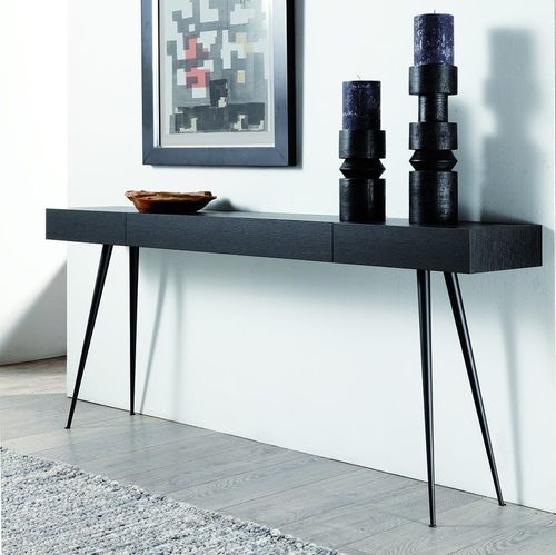 Consolle contemporanea - Tirol - PH Collection - in legno / con supporto in acciaio / rettangolare