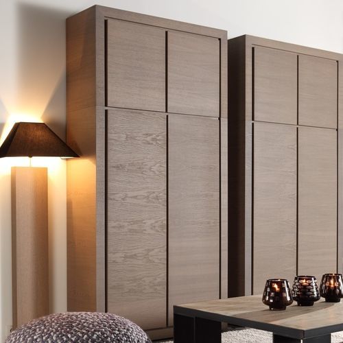 Armadio contemporaneo - Charly - PH Collection - in legno / con ante battenti / grigio