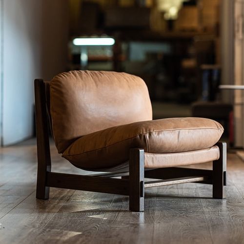 Chauffeuse contemporanea - Brazil - PH Collection - in pelle / in legno massiccio / marrone