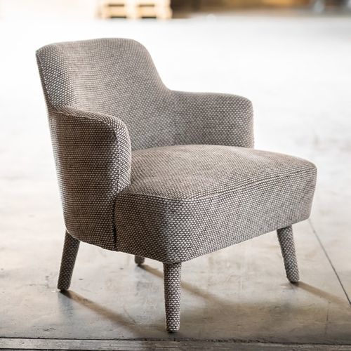 Poltrona contemporanea - Victor - PH Collection - in tessuto / in legno massiccio / grigia