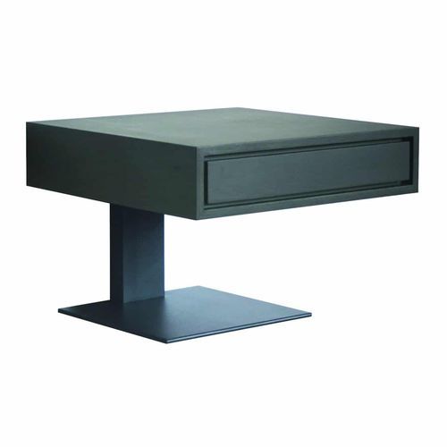 Comodino contemporaneo - Banco - PH Collection - in legno / con supporto in acciaio / quadrato