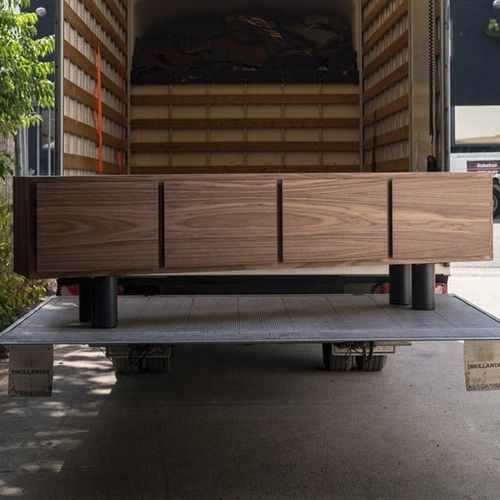Credenza contemporanea - Arnold - PH Collection - in acciaio / con ante battenti / con 4 gambe