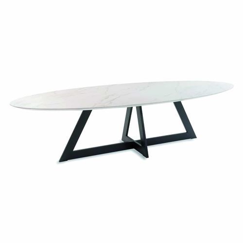 Tavolo da pranzo contemporaneo - Baron - PH Collection - in legno / in ceramica / con supporto in acciaio