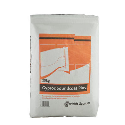 Mastice a base di gesso - GYPROC SOUNDCOAT PLUS - British Gypsum Limited  - adesivo / isolante / per mattoni