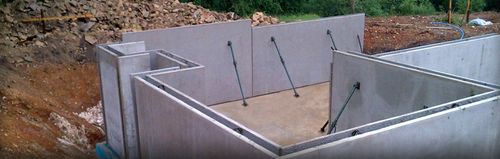 Muro a doppia lastra in cemento armato - BASEMENTS - Cornish Concrete Products 