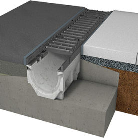 Canaletta con griglie - FILCOTEN PRO - Elkington Gatic  - griglia in acciaio galvanizzato / griglia in ghisa / griglia in acciaio inox