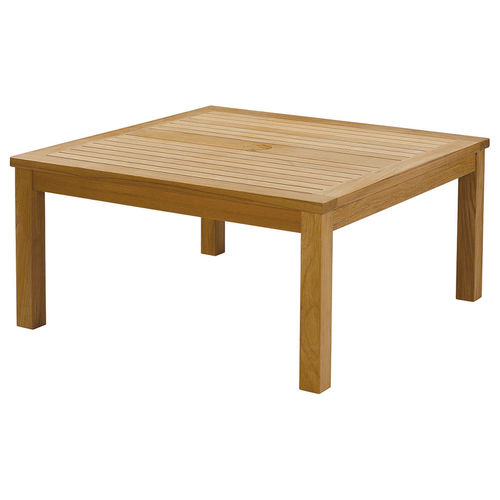 Tavolino basso contemporaneo - Haven  - Barlow Tyrie - in teak / con supporto in teak / quadrato