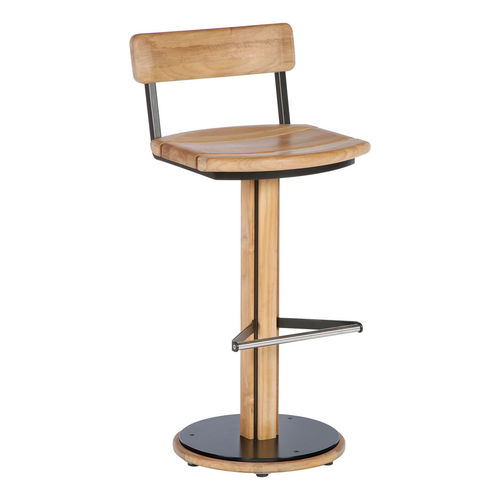 Sedia alta contemporanea - Titan  - Barlow Tyrie - da esterno / in teak / con supporto in alluminio