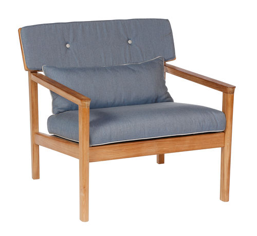 Poltrona contemporanea - Atom  - Barlow Tyrie - in Sunbrella® / in teak / da esterno