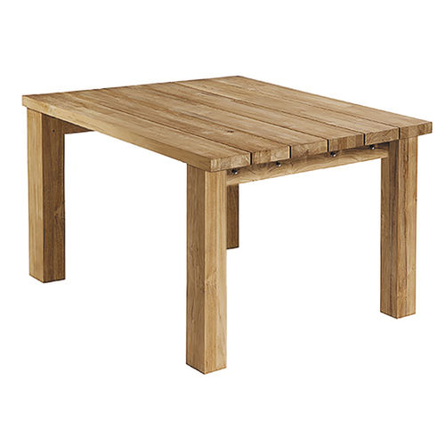 Tavolo da pranzo in stile rustico - Titan  - Barlow Tyrie - in teak / con supporto in teak / quadrato