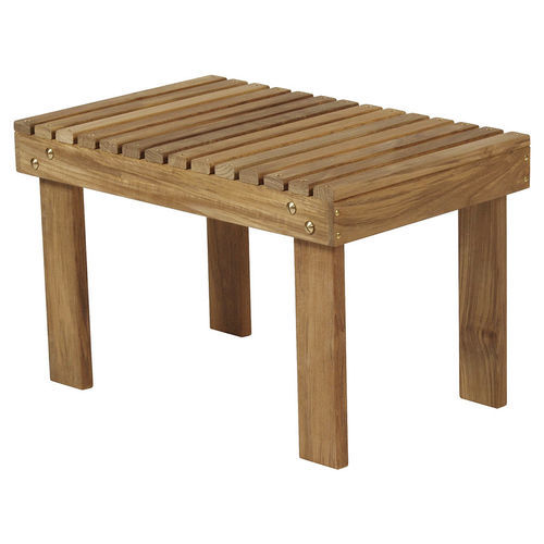 Tavolo d'appoggio classico - 2AD - Barlow Tyrie - in teak / con supporto in teak / rettangolare
