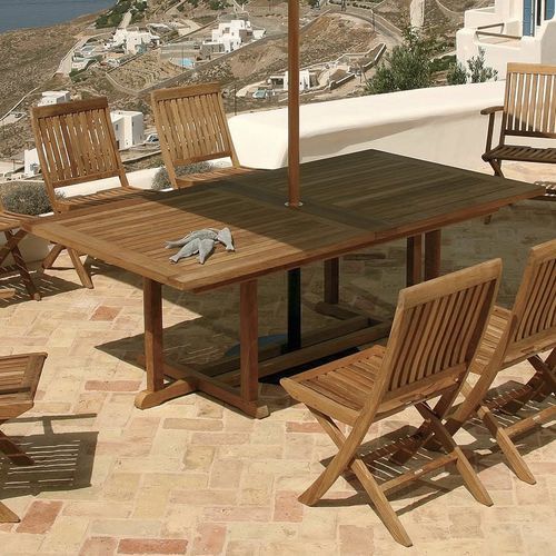 Tavolo da pranzo classico - Arundel  - Barlow Tyrie - in teak / con supporto in teak / rettangolare
