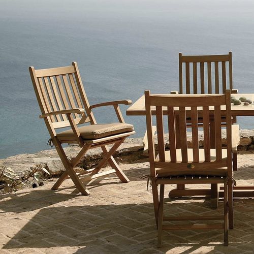 Sedia classica - Ascot Carver - Barlow Tyrie - da giardino / in teak / con supporto in teak
