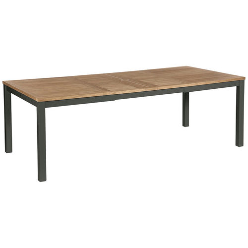 Tavolo da pranzo contemporaneo - Aura  - Barlow Tyrie - in teak / con supporto in alluminio / rettangolare