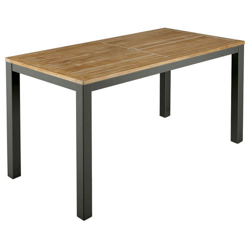 Tavolo da pranzo contemporaneo - Aura Narrow - Barlow Tyrie - in teak / con supporto in alluminio / rettangolare