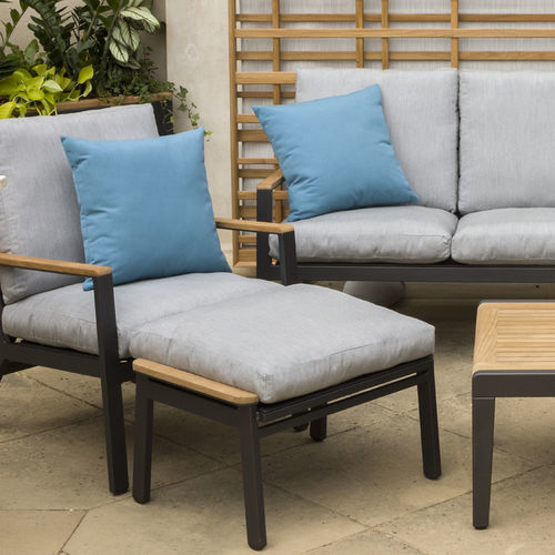 Ottomana contemporanea - Aura  - Barlow Tyrie - in Sunbrella® / in teak / in alluminio