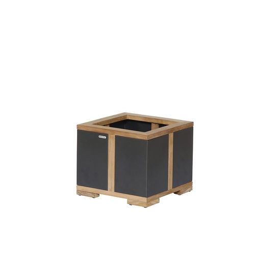 Fioriera in legno - Aura - Barlow Tyrie - in alluminio / quadrata / contemporanea