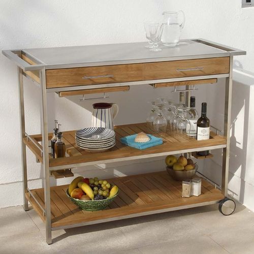 Carrello portavivande di servizio - Mercury  - Barlow Tyrie - contract / per uso residenziale / da giardino