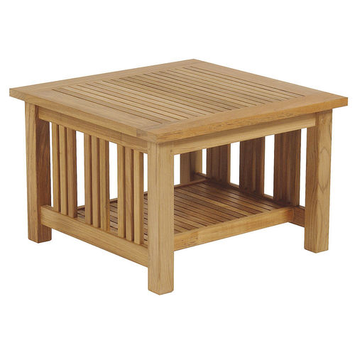 Tavolino basso contemporaneo - Mission  - Barlow Tyrie - in teak / con supporto in teak / quadrato