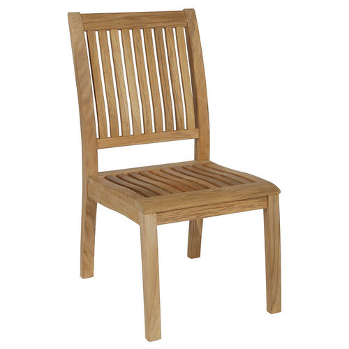 Sedia da pranzo contemporanea - Monaco  - Barlow Tyrie - da esterno / in teak / con supporto in teak
