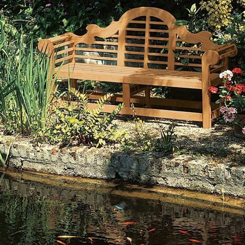 Panca da giardino classica - Sissinghurst  - Barlow Tyrie - in teak / con schienale / con braccioli