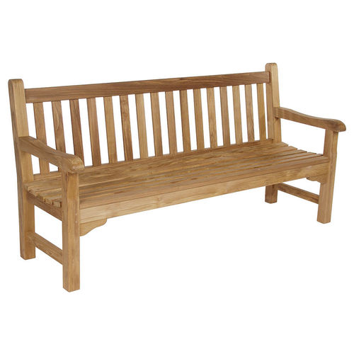 Panca contemporanea - Glenham  - Barlow Tyrie - in teak / con schienale / con braccioli