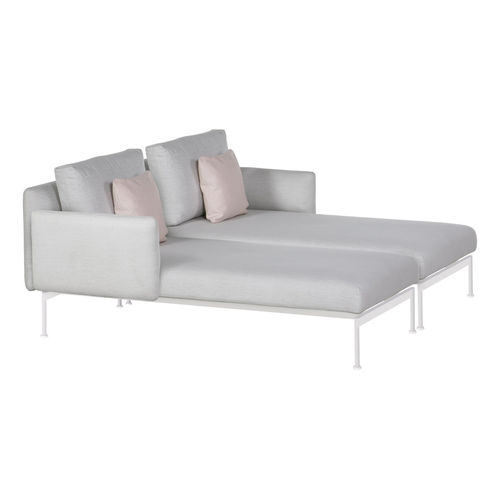 Dormeuse contemporanea - Layout - Barlow Tyrie - in Sunbrella® / in acciaio con rivestimento a polvere / con supporto in acciaio termolaccato