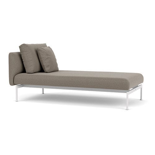 Dormeuse contemporanea - Layout  - Barlow Tyrie - in Sunbrella® / in acciaio inossidabile / con supporto in acciaio inossidabile