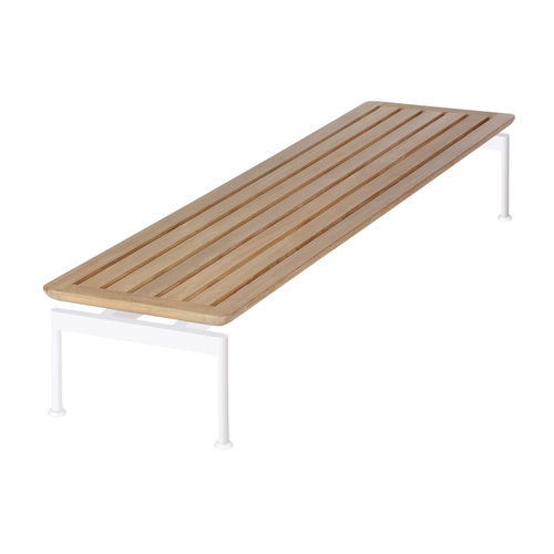 Tavolino basso contemporaneo - Layout Narrow - Barlow Tyrie - in teak / con supporto in acciaio inossidabile / rettangolare