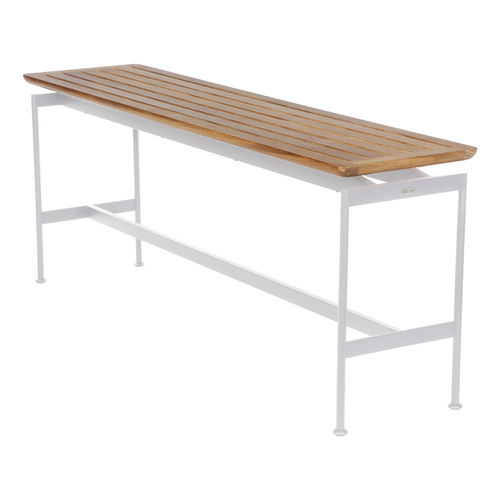 Consolle contemporanea - Layout Narrow  - Barlow Tyrie - in teak / con supporto in acciaio verniciato a polvere / rettangolare
