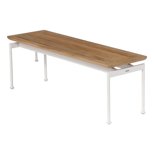 Panca contemporanea - Layout  - Barlow Tyrie - in teak / in acciaio con rivestimento a polvere / senza schienale