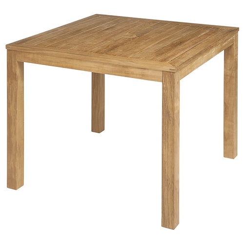 Tavolo da pranzo contemporaneo - Linear - Barlow Tyrie - in teak / con supporto in teak / quadrato