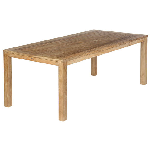 Tavolo da pranzo contemporaneo - Linear  - Barlow Tyrie - in teak / con supporto in teak / rettangolare