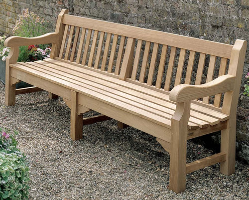 Panca contemporanea - Rothesay  - Barlow Tyrie - in teak / con schienale / con braccioli