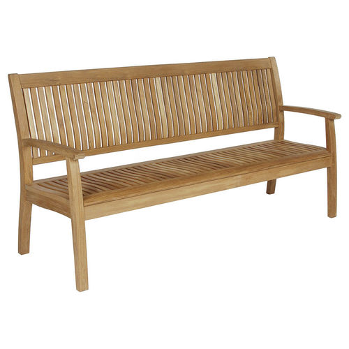 Panca contemporanea - Monaco  - Barlow Tyrie - in teak / con schienale / con braccioli