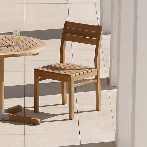 Sedia contemporanea - Bermuda  - Barlow Tyrie - da esterno / in teak / con supporto in teak