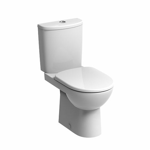 WC da appoggio - E100-ROUND: E11245WH - Twyford Bathrooms  - in ceramica / con cassetta ad incasso