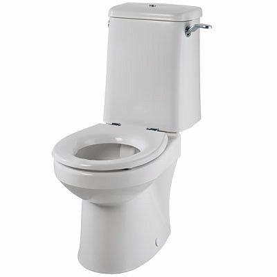 WC da appoggio - SOLA: SA1968WH - Twyford Bathrooms  - in ceramica / con cassetta ad incasso / con maniglia a leva
