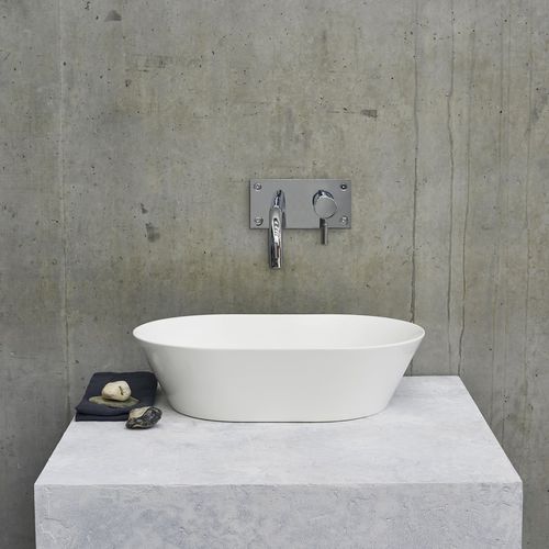 Lavabo da appoggio - SONTUOSO  - Clearwater Baths - in pietra naturale / ovale / contemporaneo