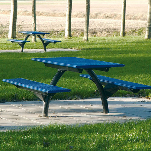 Tavolo da picnic contemporaneo - DELTA - VelopA - in legno / in metallo / rettangolare
